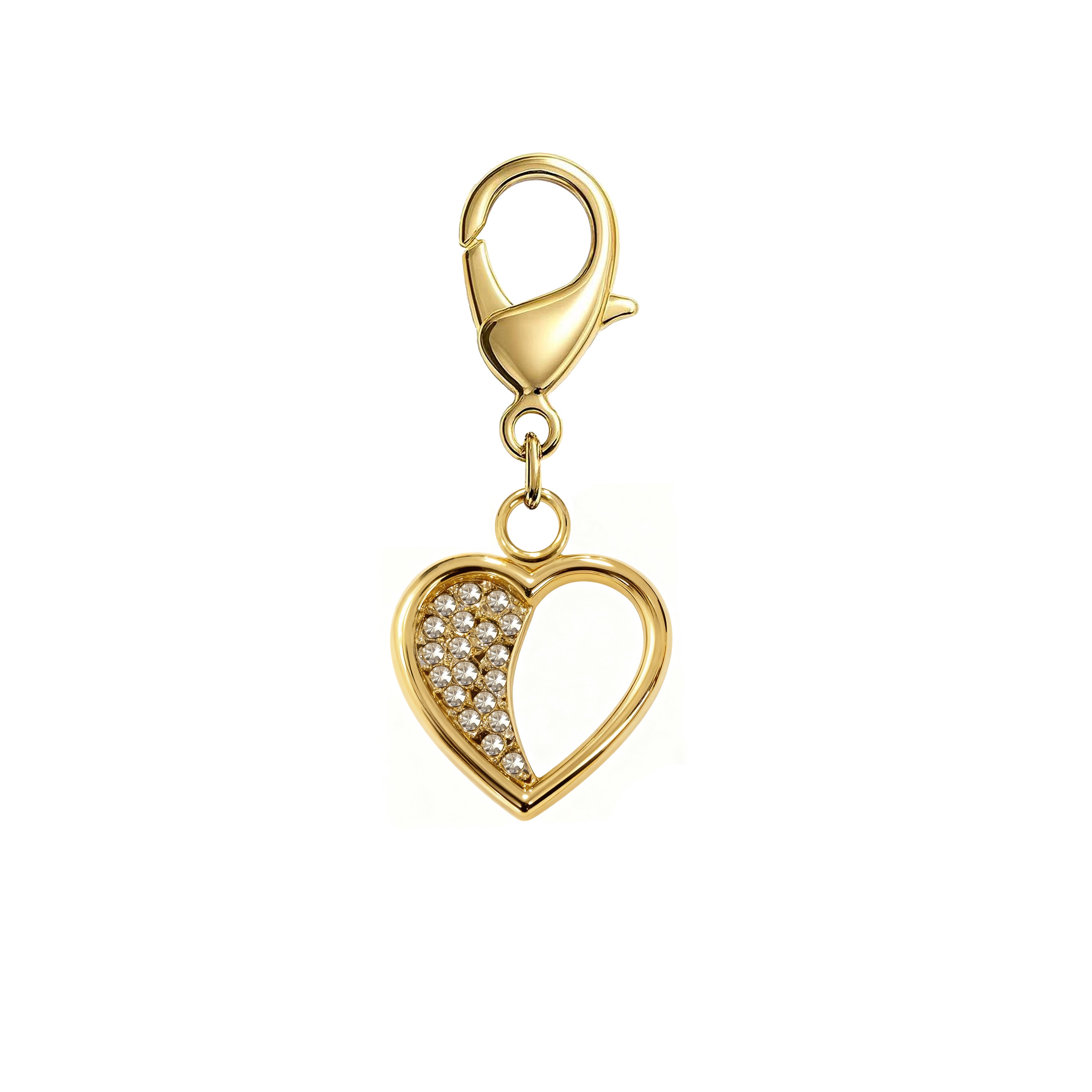 Parallel Hearts Gold Charm